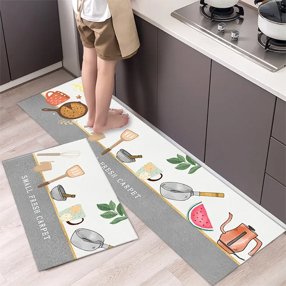 Non-Slip Crystal Velvet Kitchen Mat Long Rugs - Absorbent Doormat for Living Room, Bedroom, and Entryway - Soft, Durable Floor Carpet showcase 4