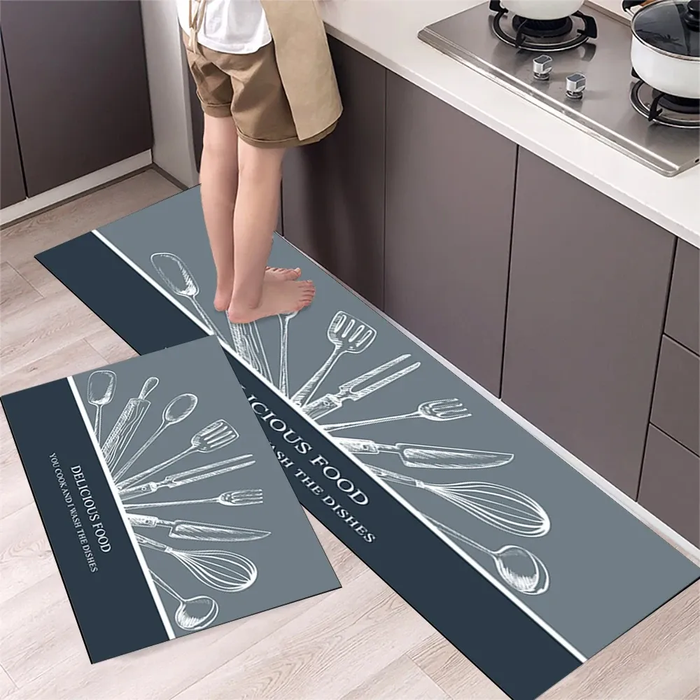 Non-Slip Crystal Velvet Kitchen Mat Long Rugs - Absorbent Doormat for Living Room, Bedroom, and Entryway - Soft, Durable Floor Carpet showcase 10