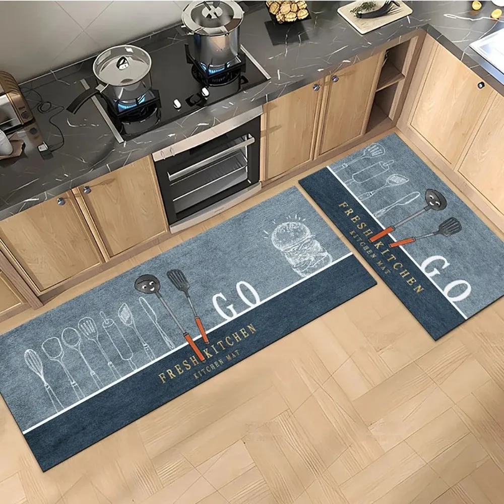 Non-Slip Crystal Velvet Kitchen Mat Long Rugs - Absorbent Doormat for Living Room, Bedroom, and Entryway - Soft, Durable Floor Carpet showcase 2
