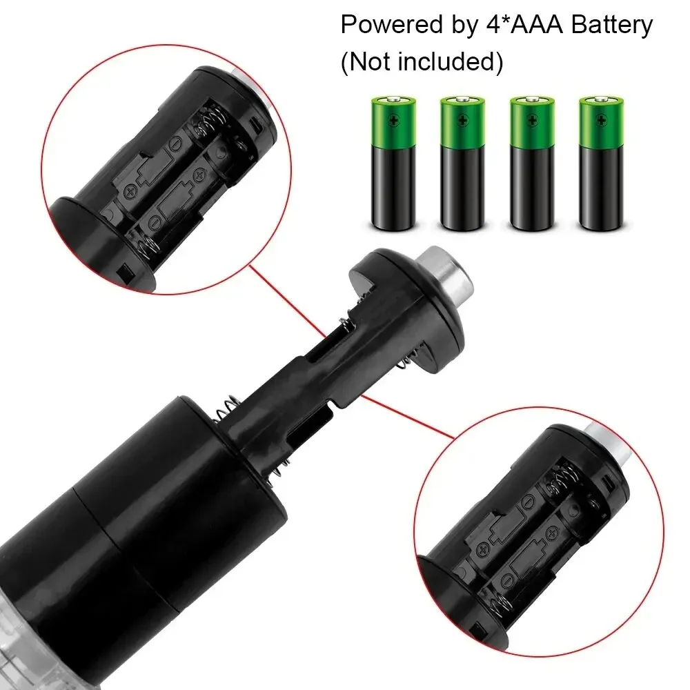 Electric Automatic Pepper Salt Grinder with LED Light - Adjustable Coarseness Spice Mill for Kitchen Cooking, Durable Plastic, Battery Operated thumbnail 4