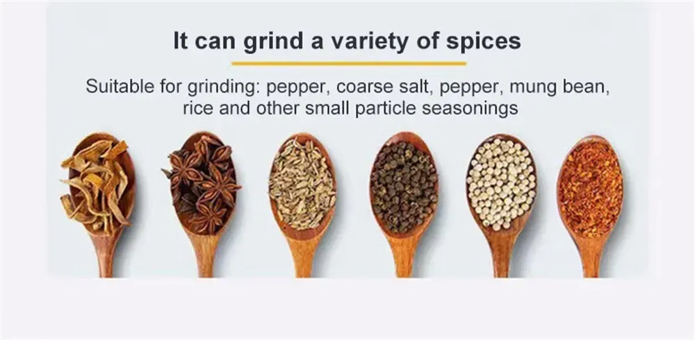 Electric Automatic Pepper Salt Grinder with LED Light - Adjustable Coarseness Spice Mill for Kitchen Cooking, Durable Plastic, Battery Operated showcase 6