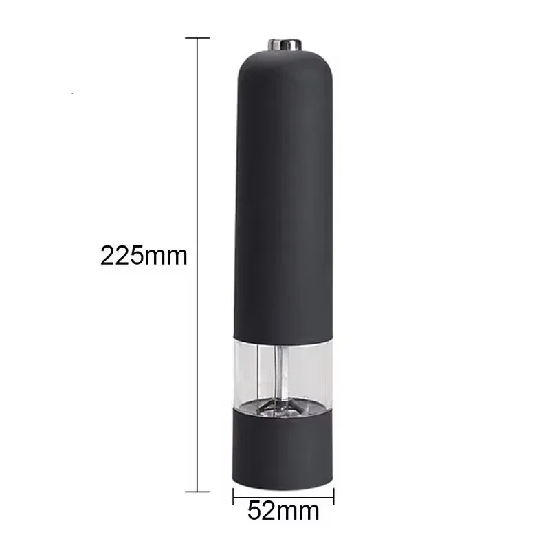Electric Automatic Salt and Pepper Grinder Set with Adjustable Coarseness and LED Light - Stainless Steel & ABS Kitchen Cooking Tool thumbnail 4
