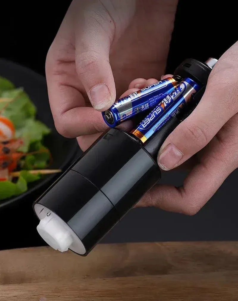 Electric Automatic Salt and Pepper Grinder Set with Adjustable Coarseness and LED Light - Stainless Steel & ABS Kitchen Cooking Tool showcase 4