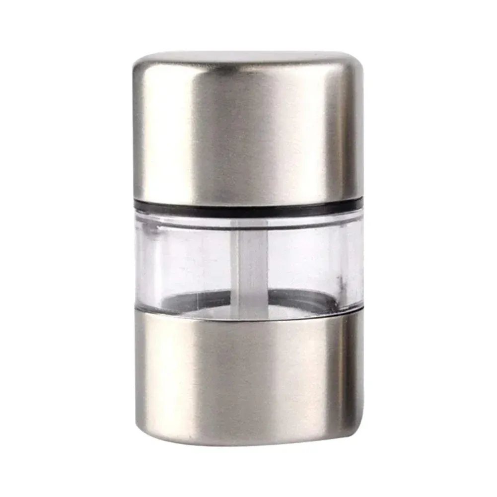 Portable Mini Salt Pepper Grinder Mill - Stainless Steel Manual Spice Grinder with Ceramic Core for Kitchen Use, Grinding Herbs, Pepper, Rose Salt thumbnail 3