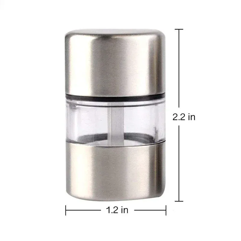 Portable Mini Salt Pepper Grinder Mill - Stainless Steel Manual Spice Grinder with Ceramic Core for Kitchen Use, Grinding Herbs, Pepper, Rose Salt showcase 4