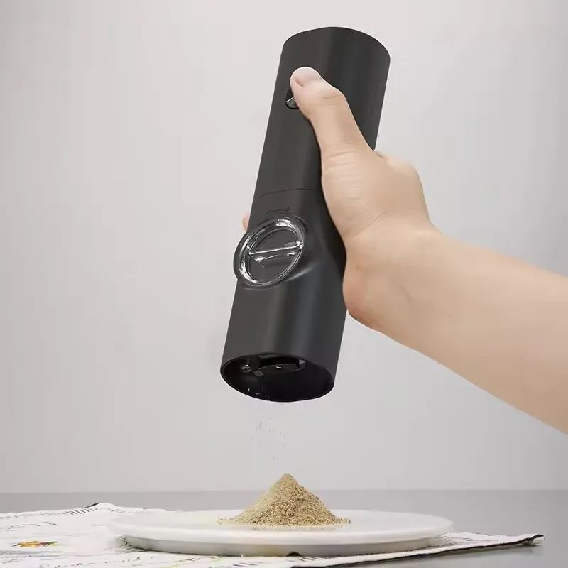 Electric Automatic Salt and Pepper Grinder Set with LED Light - Adjustable Coarseness, Stainless Steel & Plastic, Ceramic Grinder Core for Kitchen Use thumbnail 3