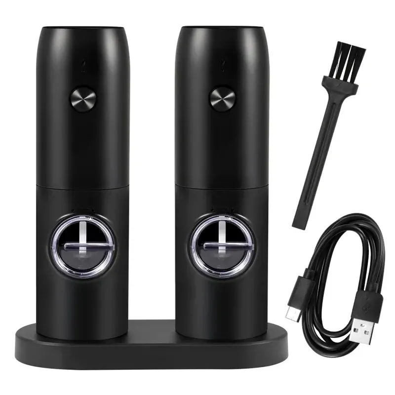 Electric Automatic Salt and Pepper Grinder Set with LED Light - Adjustable Coarseness Spice Mill for Kitchen Use showcase 18