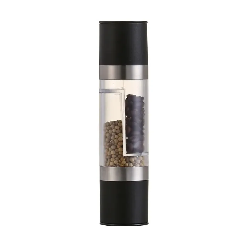 2-in-1 Stainless Steel Salt and Pepper Grinder Mill with Adjustable Ceramic Coarseness - Compact Manual Spice Tool for Kitchen & Outdoor showcase 2