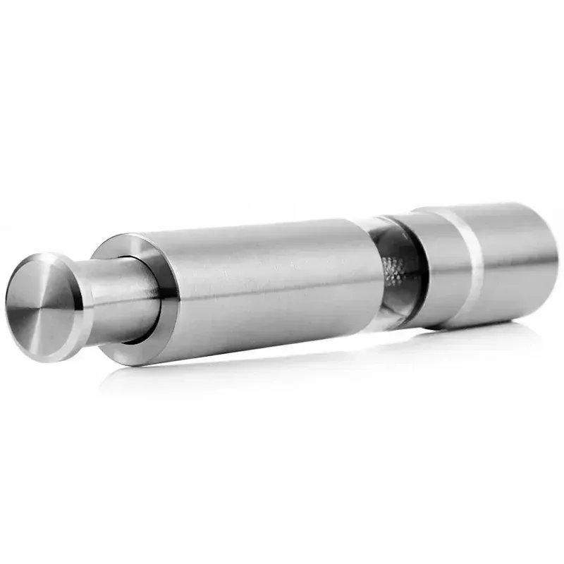 Manual Stainless Steel Spice Grinder - Efficient Thumb Push Salt & Pepper Mill for Kitchen Use, Sustainable Design thumbnail 4