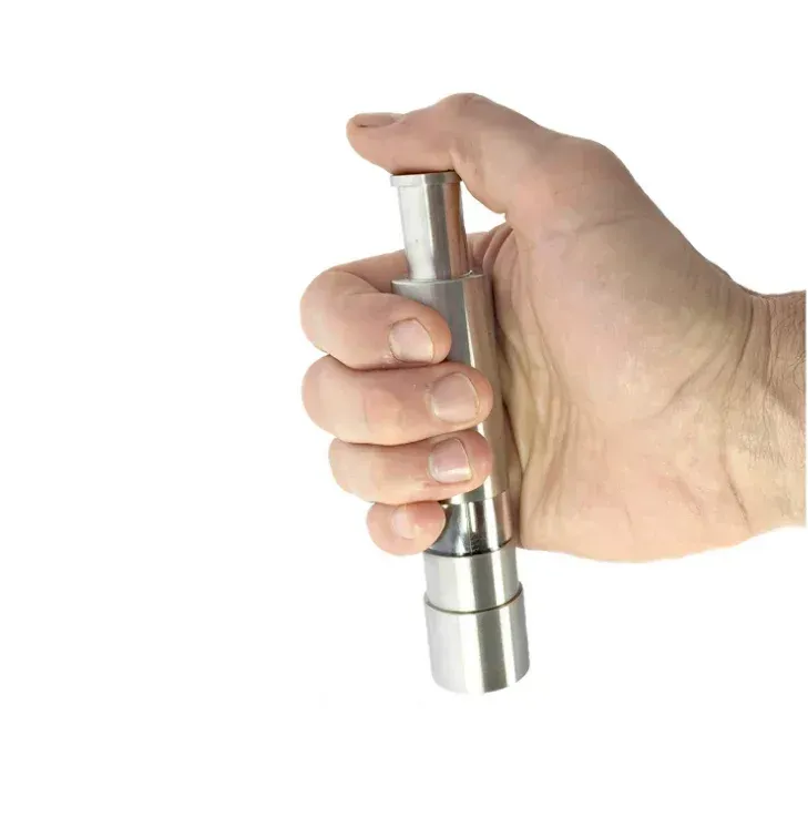 Manual Stainless Steel Spice Grinder - Efficient Thumb Push Salt & Pepper Mill for Kitchen Use, Sustainable Design showcase 7