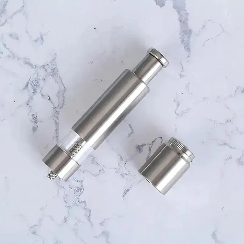 Manual Stainless Steel Spice Grinder - Efficient Thumb Push Salt & Pepper Mill for Kitchen Use, Sustainable Design thumbnail 5