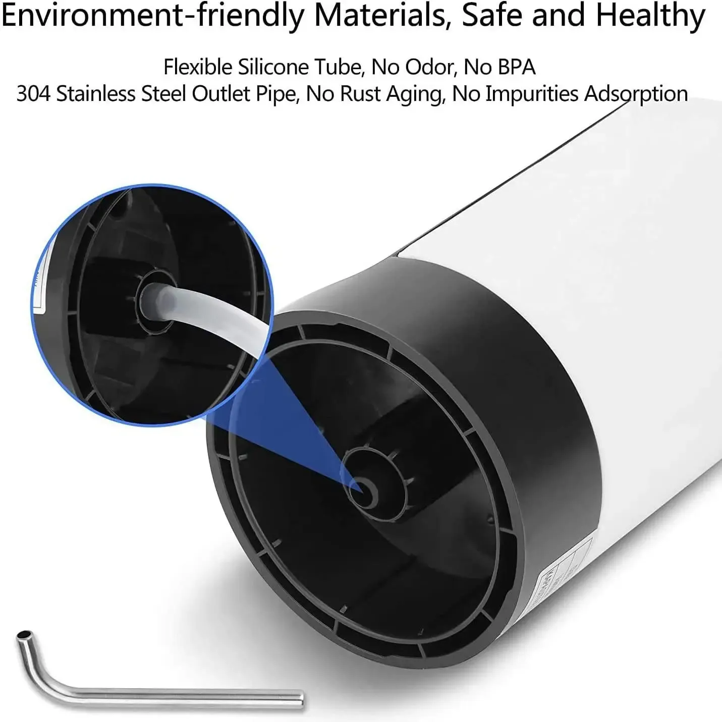 USB Rechargeable Automatic Water Bottle Pump Dispenser - One-Click Switch, Fast Flow, Fits All Barrels - Ideal for Home & Office thumbnail 5