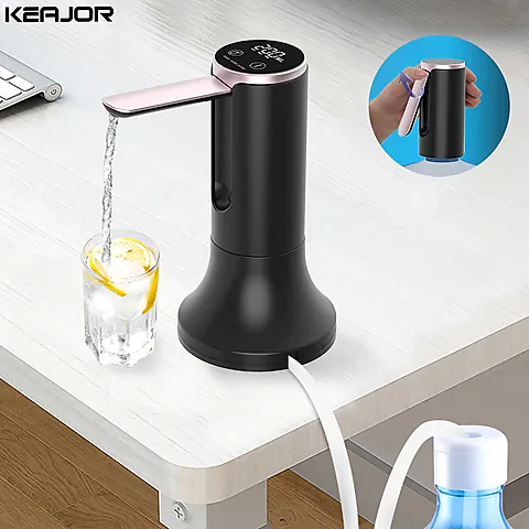 Automatic Electric Water Gallon Pump Dispenser - Rechargeable USB, Foldable Design, LCD Display, 3-Gear Quantitative & Continuous Pumping for 19L Bottles