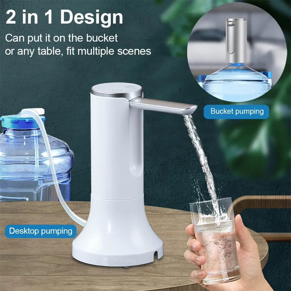 Automatic Electric Water Gallon Pump Dispenser - Rechargeable USB, Foldable Design, LCD Display, 3-Gear Quantitative & Continuous Pumping for 19L Bottles showcase 13