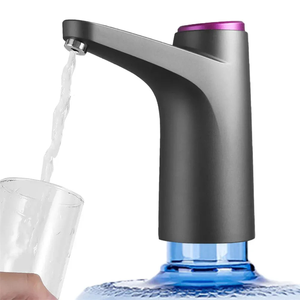 Portable 5 Gallon Water Dispenser Pump - USB Rechargeable, Universal Fit for 2.5-5 Gal Bottles, Food-Grade BPA-Free Plastic, Low Noise, Ideal for Home, Office, Camping showcase 1