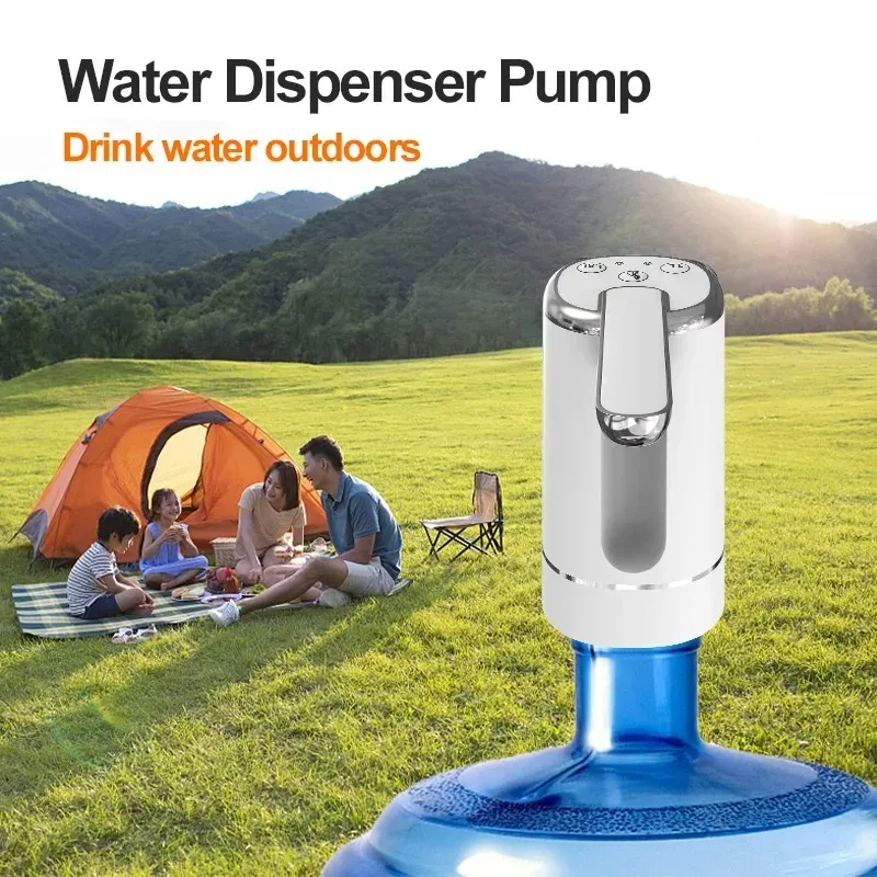 Portable Electric Water Dispenser Pump - USB Rechargeable, Foldable Design, Food-Grade Material, 1200mAh Battery for Home & Travel thumbnail 5