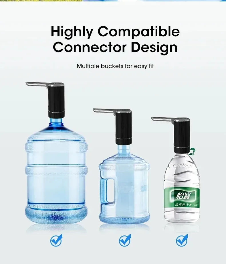 Portable Electric Water Dispenser Pump - USB Rechargeable, Foldable Design, Food-Grade Material, 1200mAh Battery for Home & Travel showcase 8