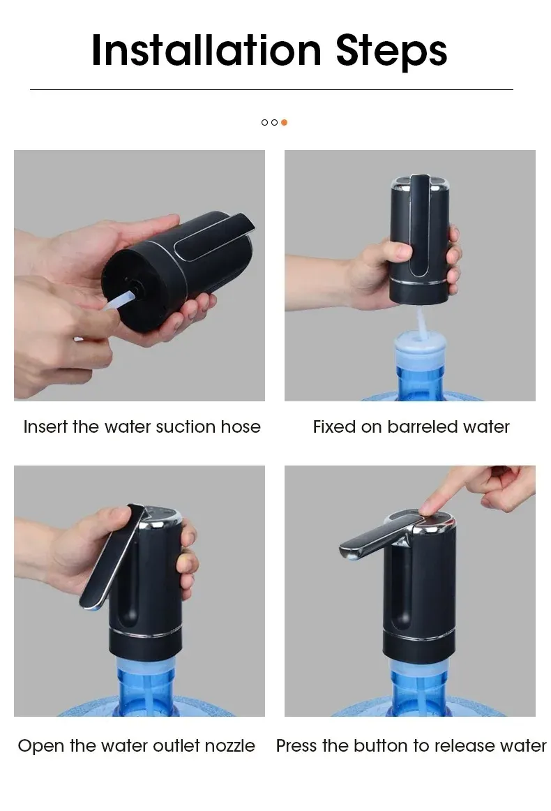 Portable Electric Water Dispenser Pump - USB Rechargeable, Foldable Design, Food-Grade Material, 1200mAh Battery for Home & Travel showcase 13