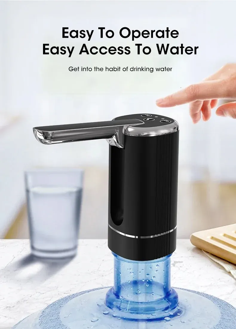 Portable Electric Water Dispenser Pump - USB Rechargeable, Foldable Design, Food-Grade Material, 1200mAh Battery for Home & Travel showcase 6