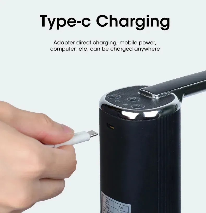 Portable Electric Water Dispenser Pump - USB Rechargeable, Foldable Design, Food-Grade Material, 1200mAh Battery for Home & Travel showcase 11