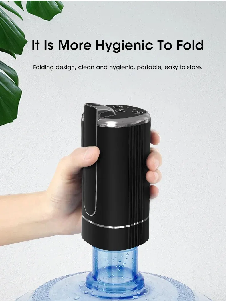 Portable Electric Water Dispenser Pump - USB Rechargeable, Foldable Design, Food-Grade Material, 1200mAh Battery for Home & Travel showcase 3