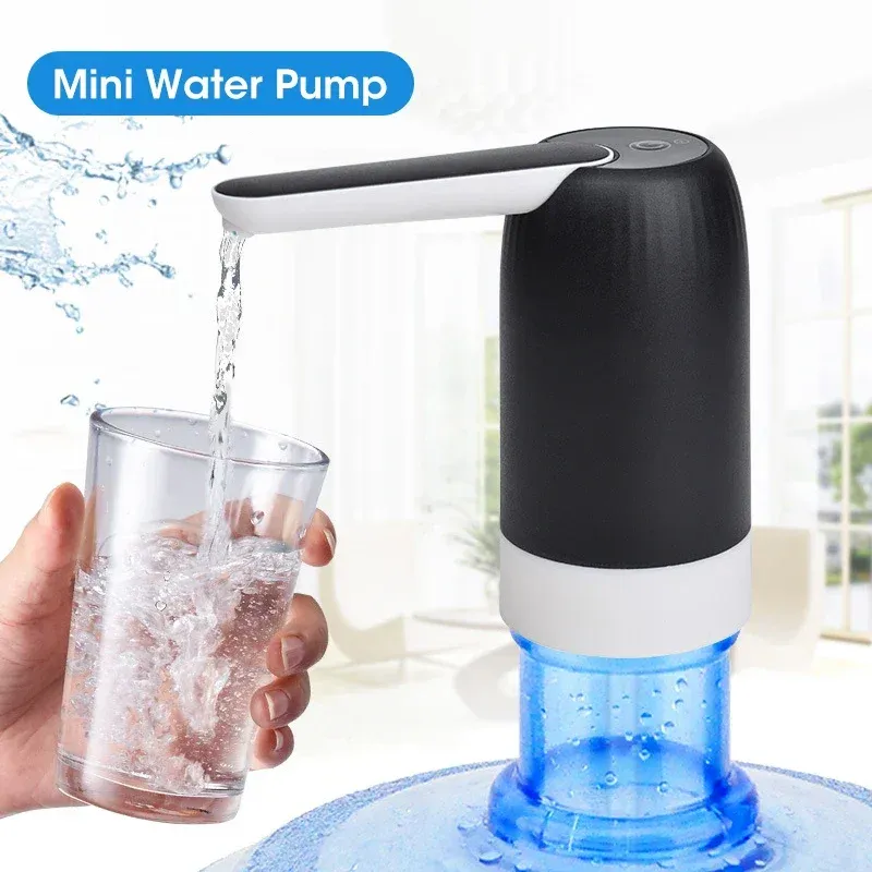 USB Rechargeable Automatic Water Bottle Pump Dispenser - One Button Switch Portable Electric Water Dispenser for Sports Bottles & Water Coolers thumbnail 2