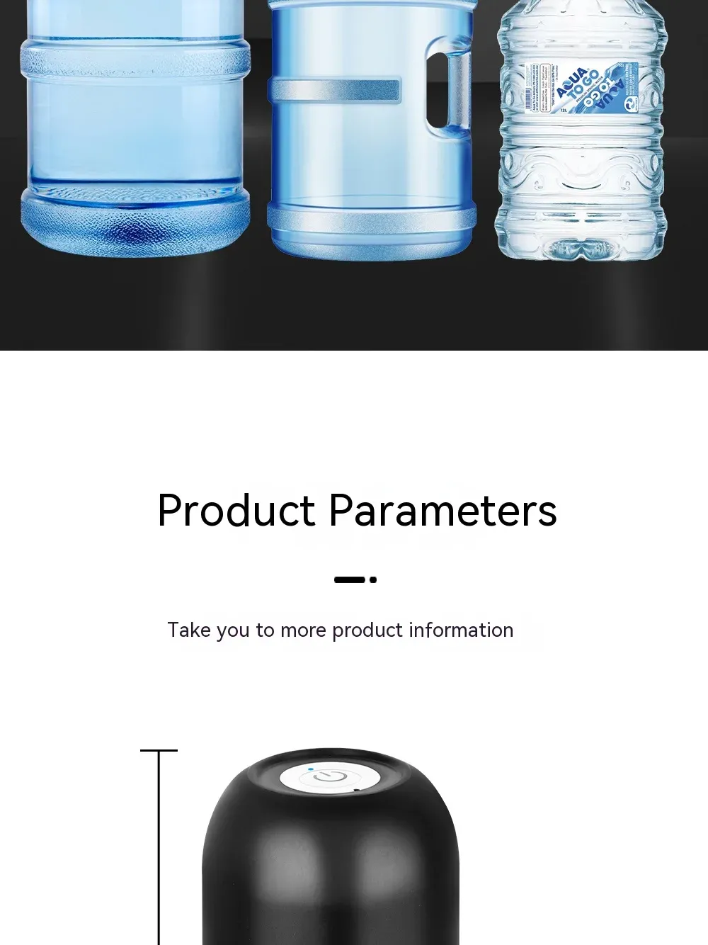 5 Gallon Automatic Water Bottle Dispenser Pump, USB Rechargeable Electric Drinking Water Pump for Home, Office, Outdoor Camping showcase 14
