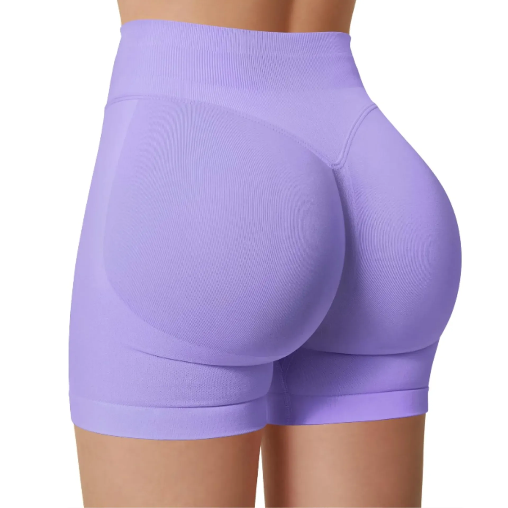 Women's High Waisted Yoga Shorts Seamless Tummy Control Squat Proof Fitness Leggings for Running, Gym, Workout, Summer Activewear - Image 4