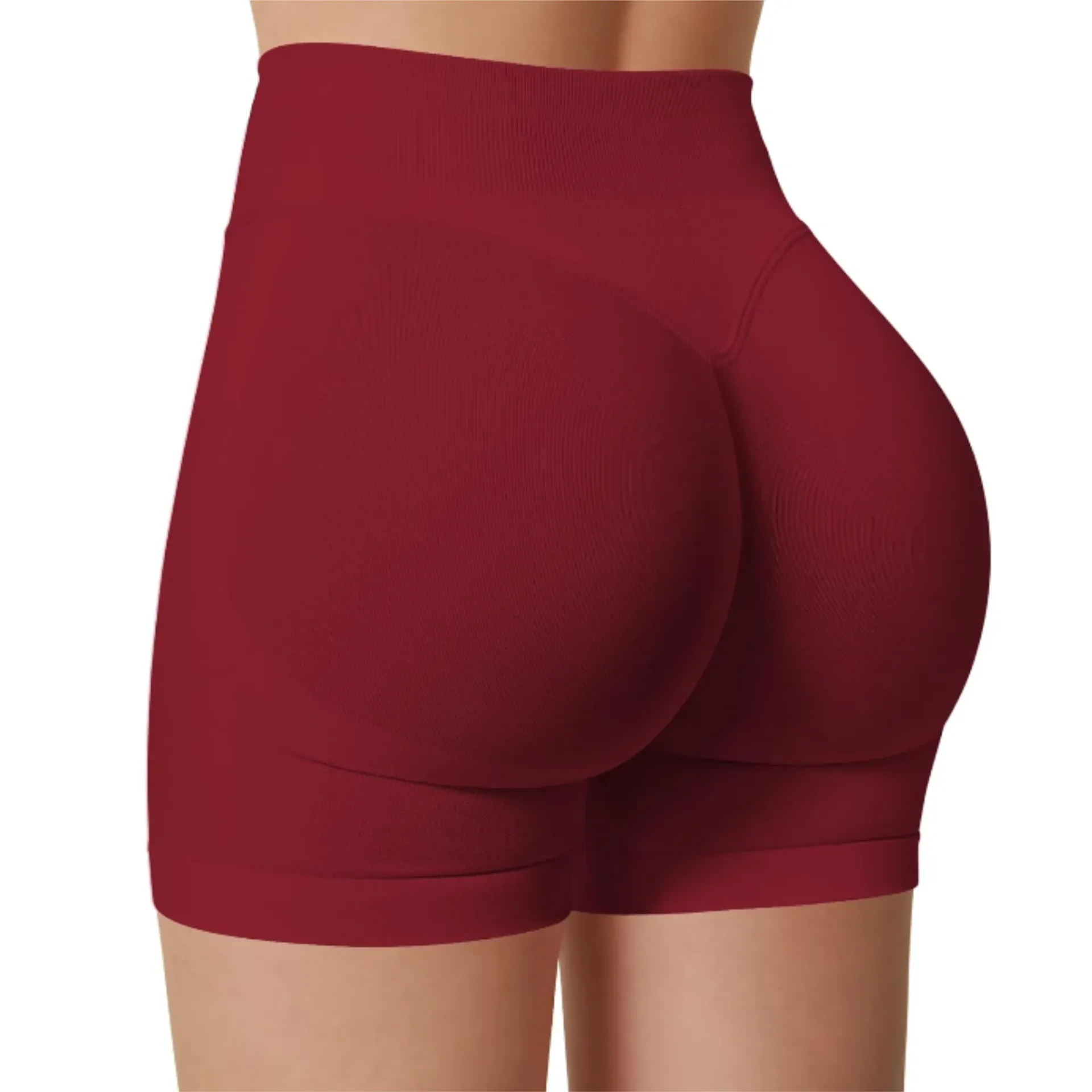 Women's High Waisted Yoga Shorts Seamless Tummy Control Squat Proof Fitness Leggings for Running, Gym, Workout, Summer Activewear - Image 3