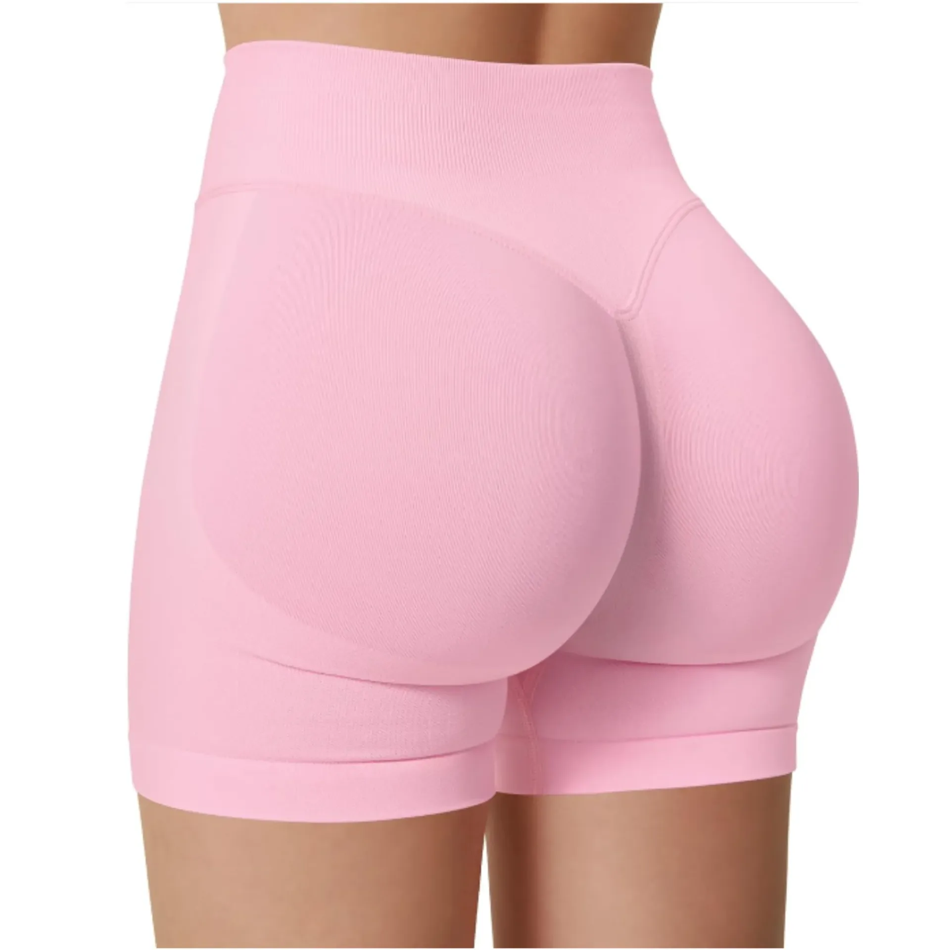 Women's High Waisted Yoga Shorts Seamless Tummy Control Squat Proof Fitness Leggings for Running, Gym, Workout, Summer Activewear - Image 2