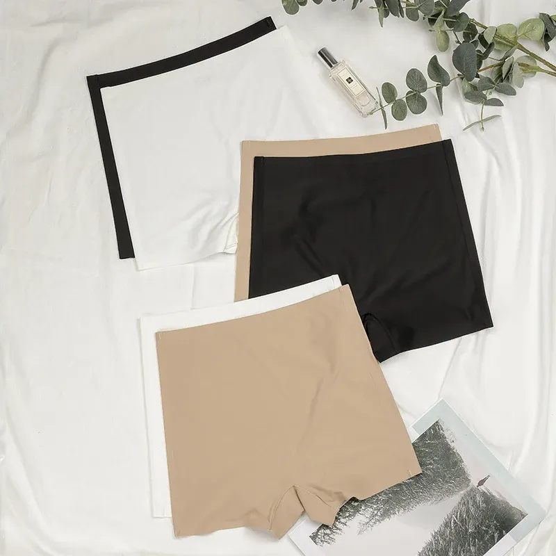 Seamless Ice Silk Biker Shorts for Women - Comfortable & Breathable Yoga Leggings, Sports & Boxer Shorts for Everyday Wear thumbnail 5