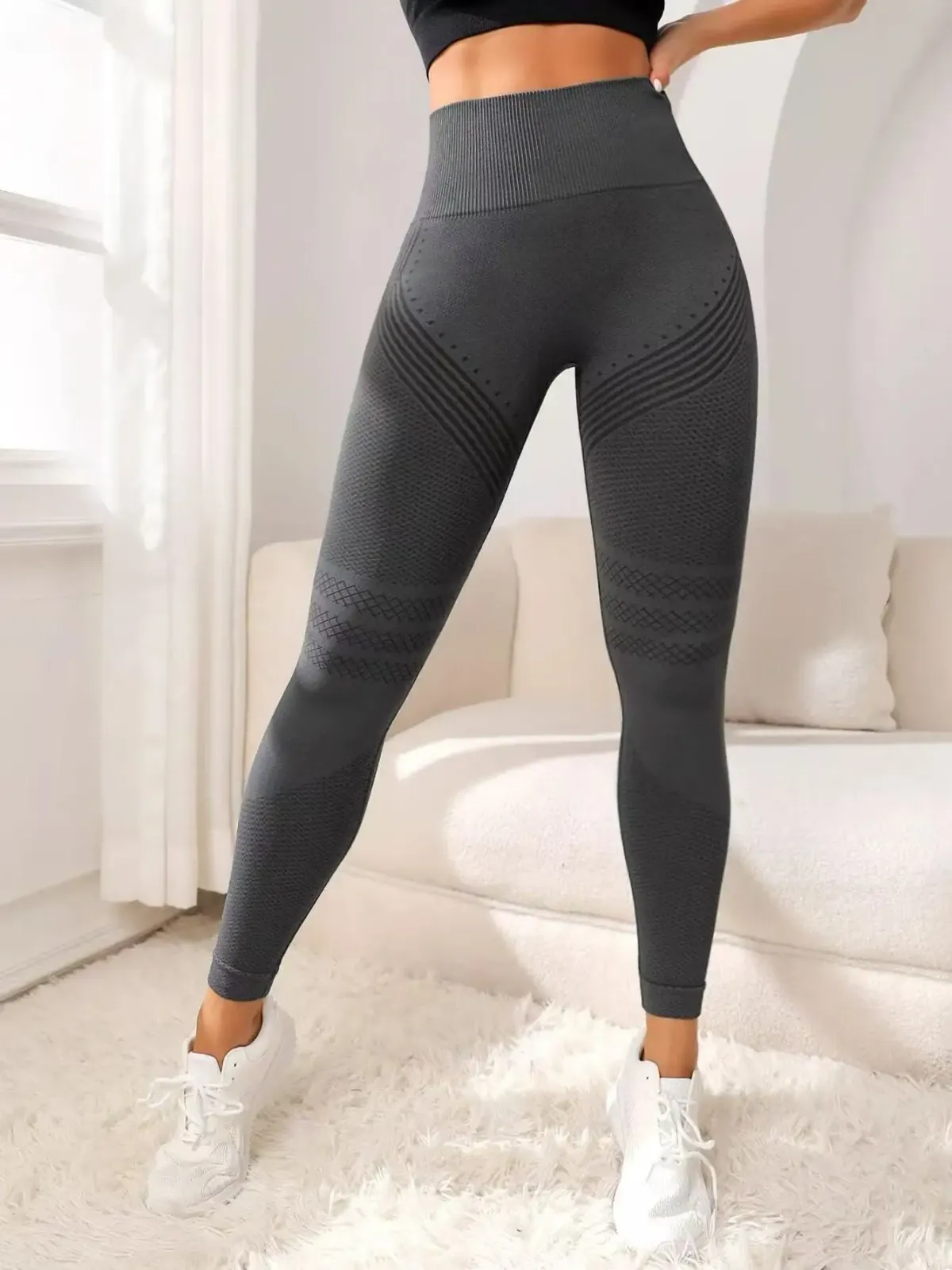 High Waisted 3D Cellulite Leggings for Women - Butt Lifting Tummy Control Yoga Pants for Gym Workout showcase 4