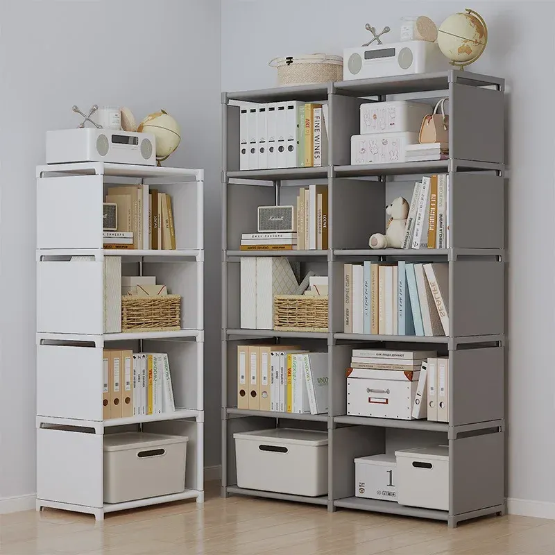 Multi-Layer Bookshelf with Steel Frame - Easy Assembly Storage Cabinet for Living Room, Study, Bedroom - Ideal for Books, Sundries, and Toys showcase 1