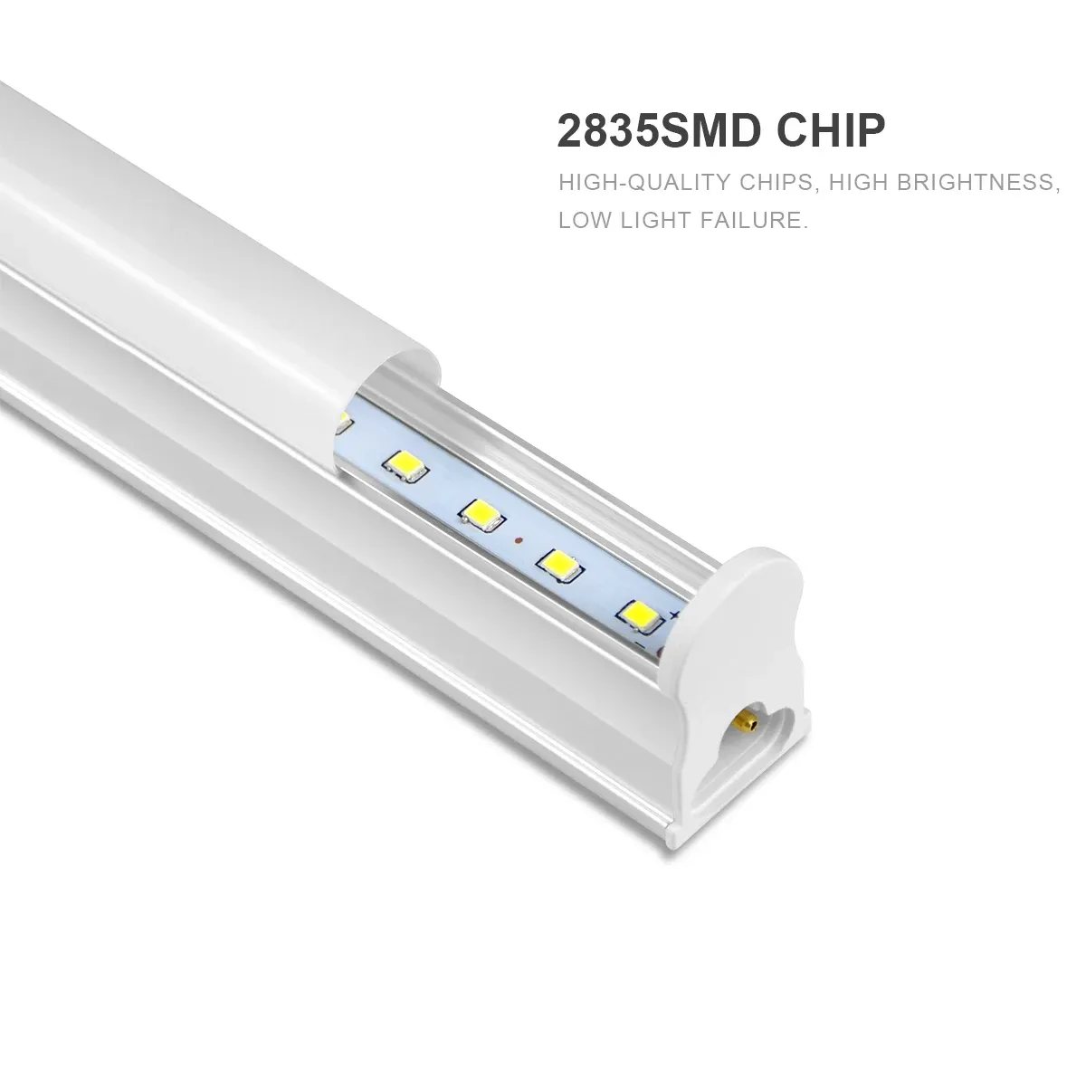 29CM 6W LED T5 Tube Bar Desk Lamp with Screws, Under Bookshelf Mount, AC 110V-220V, 1.2m Cable, Aluminum Acrylic, 80+ CRI, Home Reading Table Light thumbnail 4