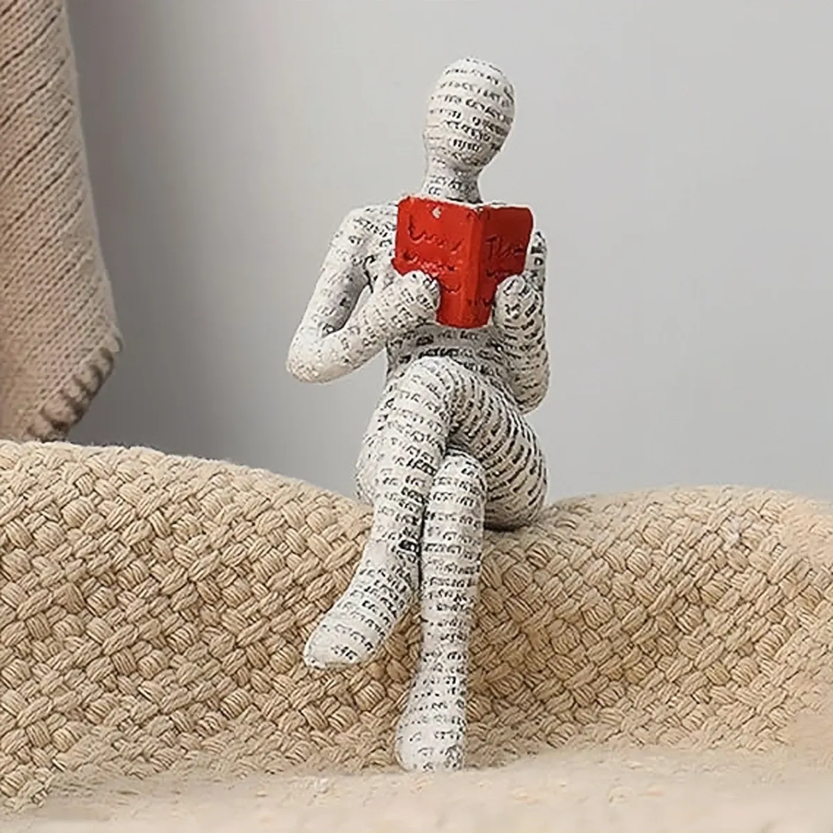 Creative Woman Thinker Statue Sculpture Modern Art Home Office Bookshelf Decor, Paper Pulp Desk Accessory Gift for Living Room & Study showcase 11