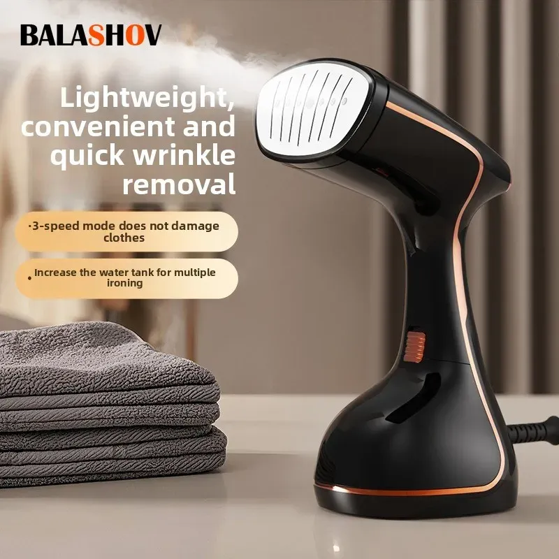 Portable Handheld Garment Steamer for Clothes - 1640W Electric Steam Iron with 320ml Tank, 25s Quick Heat, Stainless Steel Panel, 1.8m Cord - Ideal for Home & Travel