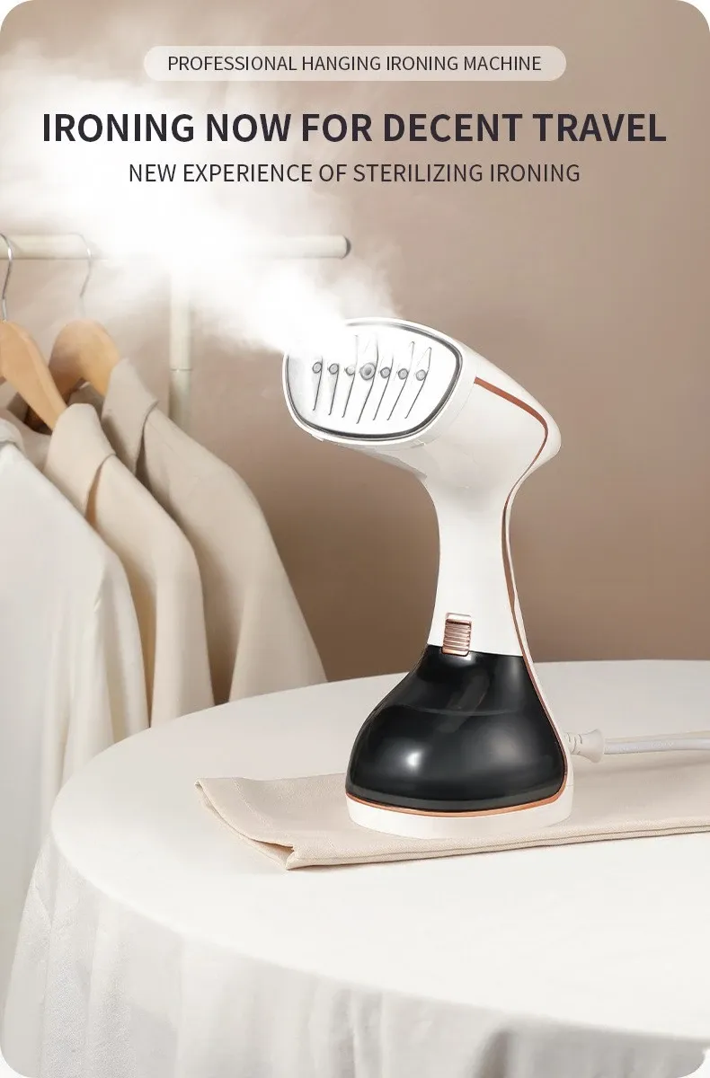 Portable Handheld Garment Steamer for Clothes - 1640W Electric Steam Iron with 320ml Tank, 25s Quick Heat, Stainless Steel Panel, 1.8m Cord - Ideal for Home & Travel showcase 6