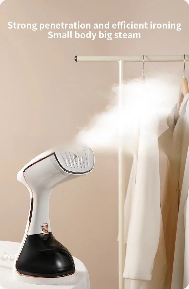 Portable Handheld Garment Steamer for Clothes - 1640W Electric Steam Iron with 320ml Tank, 25s Quick Heat, Stainless Steel Panel, 1.8m Cord - Ideal for Home & Travel showcase 9