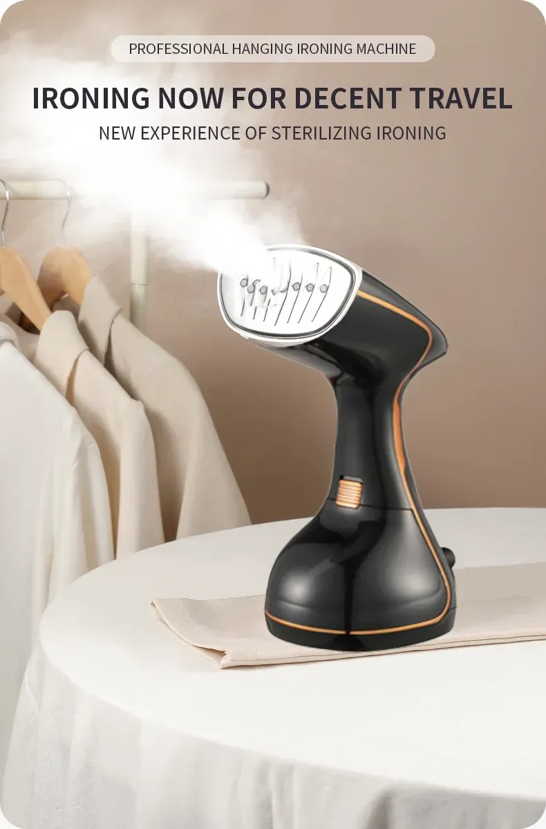 Portable Handheld Garment Steamer for Clothes - 1640W Electric Steam Iron with 320ml Tank, 25s Quick Heat, Stainless Steel Panel, 1.8m Cord - Ideal for Home & Travel showcase 17