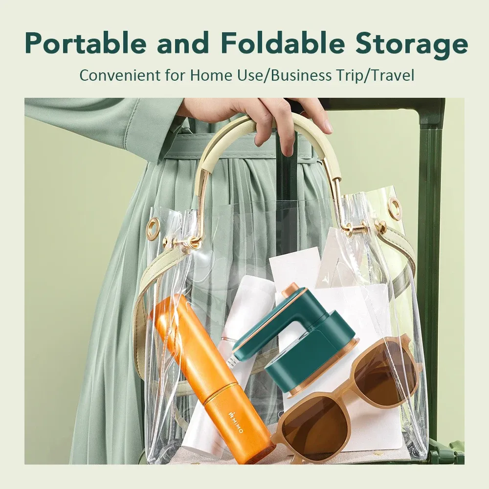 Portable Handheld Mini Steam Iron for Clothes - 40W Fast Heating Garment Steamer with 180°C Plate, 60ml Tank, Foldable Design for Travel & Home Use showcase 5