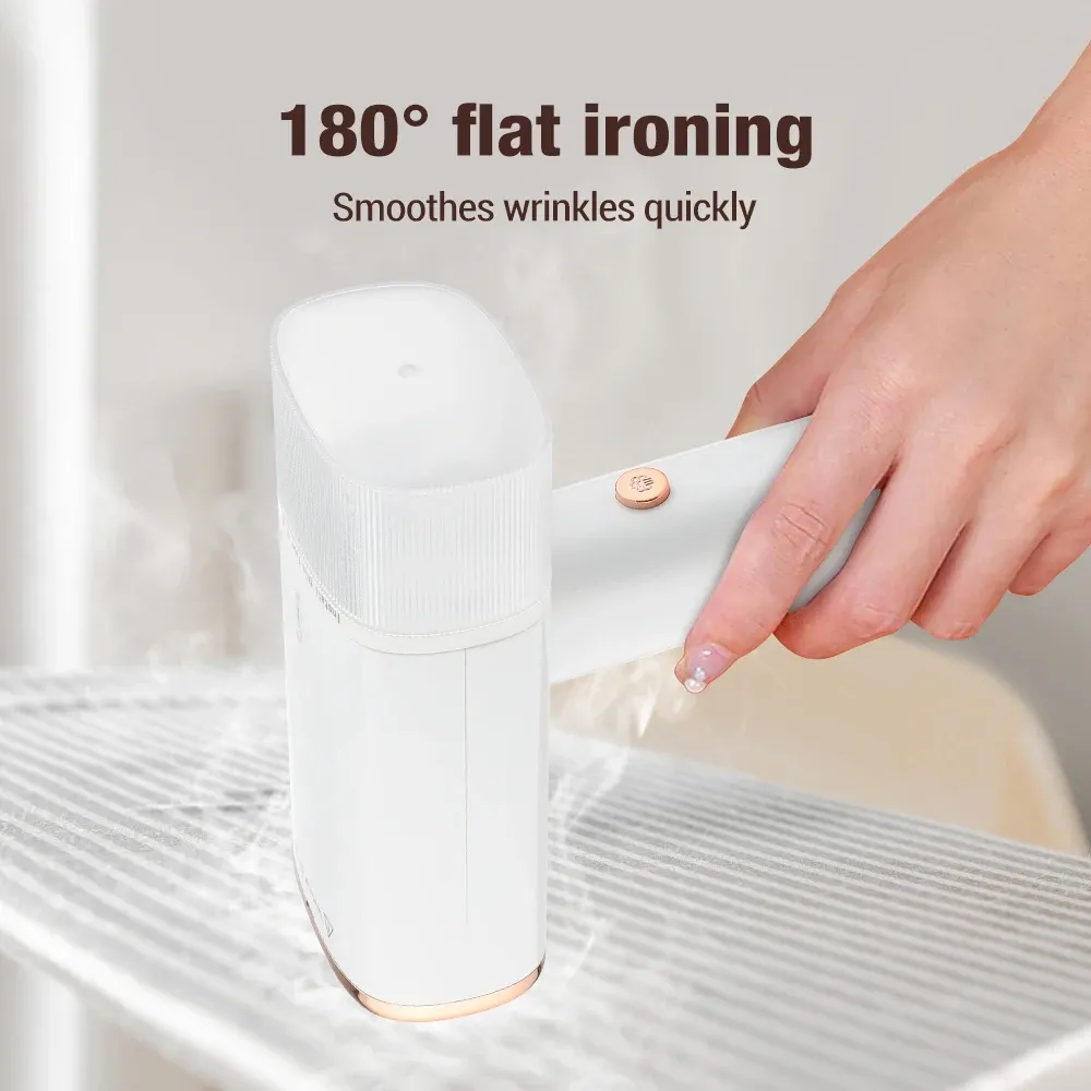 1000W Handheld Mini Steam Iron for Clothes, Portable Fabric Garment Steamer with Fast-Heat, Mite Removal, Foldable Design for Home Travel showcase 3