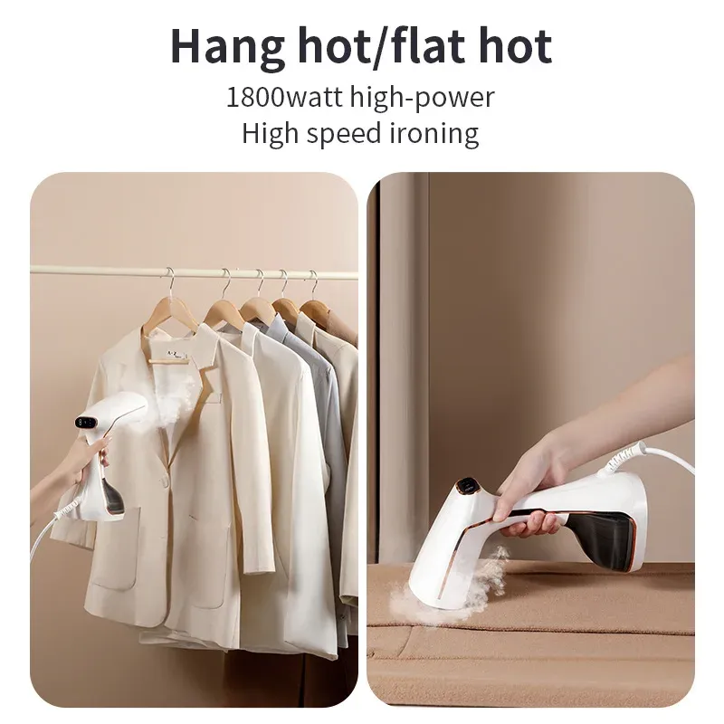 1800W Handheld Clothes Steamer with Touch Screen, 15s Fast Preheat, 320ml Portable Fabric Iron for Home & Travel thumbnail 4
