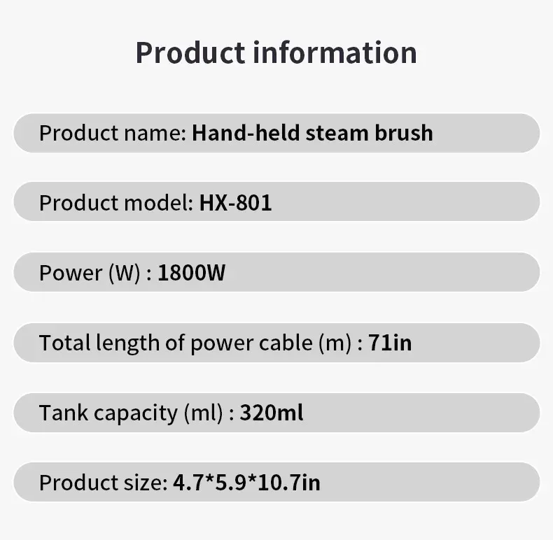 1800W Handheld Clothes Steamer with Touch Screen, 15s Fast Preheat, 320ml Portable Fabric Iron for Home & Travel showcase 14