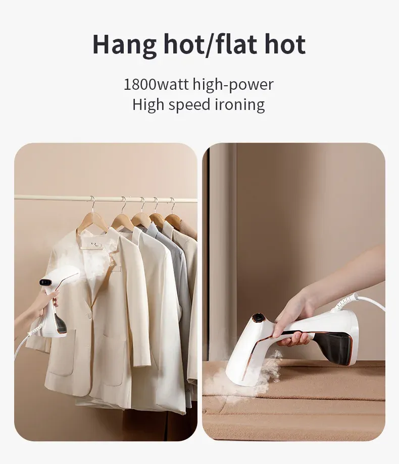 1800W Handheld Clothes Steamer with Touch Screen, 15s Fast Preheat, 320ml Portable Fabric Iron for Home & Travel showcase 10