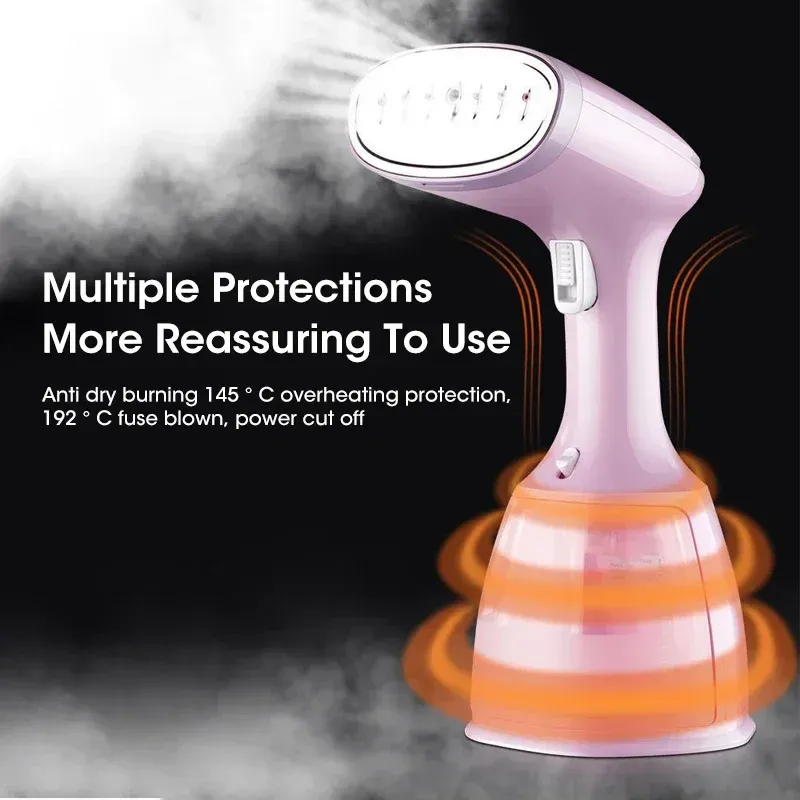 1500W Handheld Garment Steamer for Clothes - Portable 330ml Fabric Steam Iron Machine for Home & Travel Use, Quick Wrinkle Removal thumbnail 6