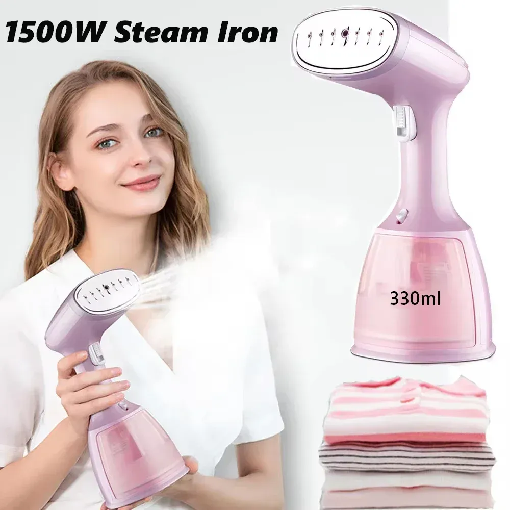 1500W Handheld Garment Steamer for Clothes - Portable 330ml Fabric Steam Iron Machine for Home & Travel Use, Quick Wrinkle Removal thumbnail 2