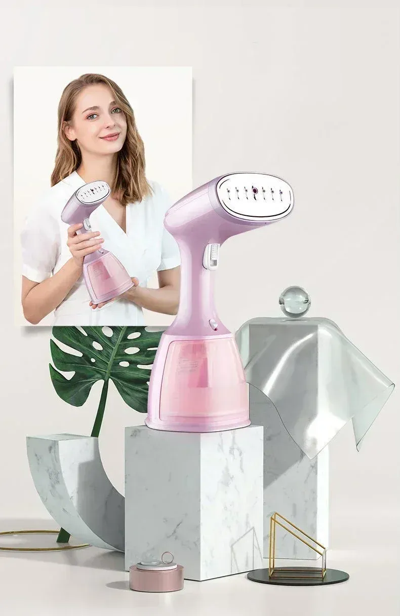 1500W Handheld Garment Steamer for Clothes - Portable 330ml Fabric Steam Iron Machine for Home & Travel Use, Quick Wrinkle Removal showcase 1