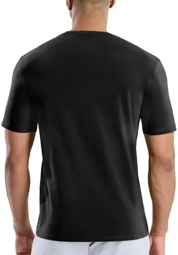 Men's O-Neck Short Sleeve T-Shirt Polyester Solid Color Fitness Muscle Tee Breathable Quick Dry Athletic Top for Jogging and Bodybuilding showcase 4