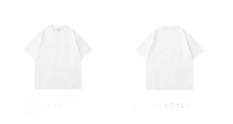 Heavyweight 300g Cotton T-Shirt for Men and Women, Summer Round Neck Loose Fit Basic Tee, Comfortable Short Sleeve Base Shirt showcase 13