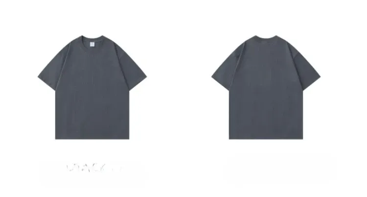 Heavyweight 300g Cotton T-Shirt for Men and Women, Summer Round Neck Loose Fit Basic Tee, Comfortable Short Sleeve Base Shirt showcase 15